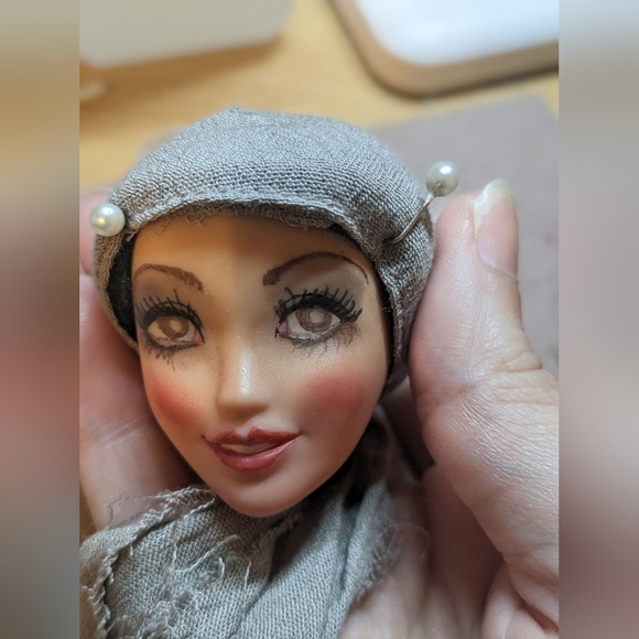1920s Inspired Repaint Doll Art Deco Ooak Face Up Vintage Barbie Inspired - Picture 6 of 8